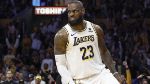 LeBron James, star of the Los Angeles Lakers.