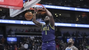 Zion Williamson, in a game against the Minnesota Timberwolves.