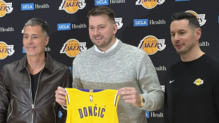 Luka Doncic, new player for the Los Angeles Lakers.