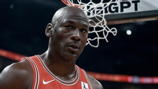Michael Jordan, en una recreación de Grok. 