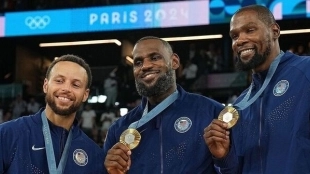 Stephen Curry, LeBron James, and Kevin Durant