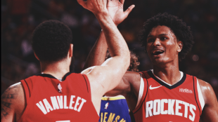 VanVleet y Green, ante los Warriors. 