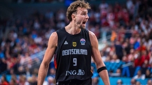 Franz Wagner, en Alemania campeona del Eurobasket 2025. Foto: gettyimages