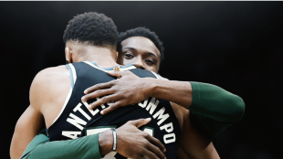 Thanasis Antetokounmpo, alongside Giannis Antetokounmpo.