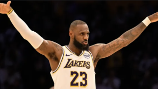 LeBron James, star of the Los Angeles Lakers.