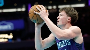 Kon Knueppel, player of the Charlotte Hornets.