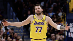 Luka Doncic, star of the Los Angeles Lakers, fell to the Detroit Pistons.