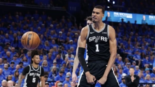 Un colosal Victor Wembanyama lidera la victoria de los Spurs ante OKC en la prórroga